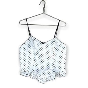 Vintage Polka Dot Cropped Slip Tank